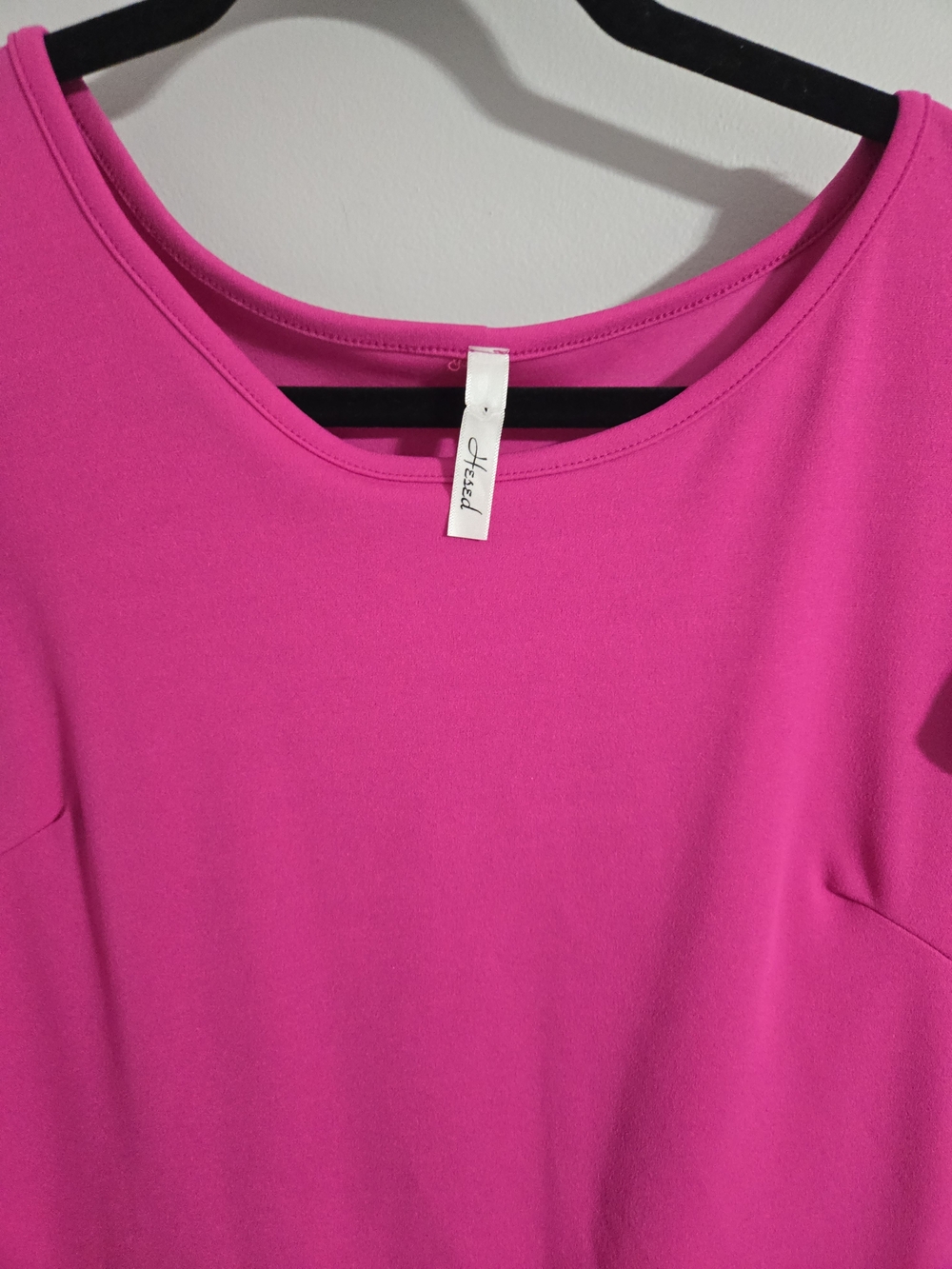 Fuchsia Ruffle-Hem Midi Dress with Cap Sleeves - Picture 2 of 2